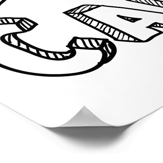 I Donut Care Funny Poster (Hoek)