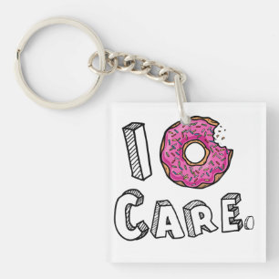 I Donut Care Funny Sleutelhanger