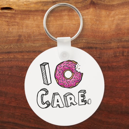 I Donut Care Funny Sleutelhanger (Voorkant)