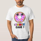 I Donut Care - Grappige donut doodle, zoete schets T-shirt (Voorkant)