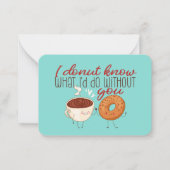 I Donut Know Funny Pun Classroom Valentijnsdag Notitiekaartje (Voorkant)