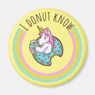I Donut Know Unicorn Magneet