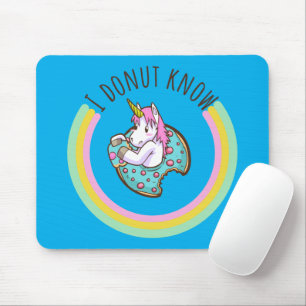 I Donut Know   Unicorn Muismat