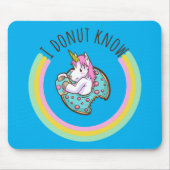 I Donut Know | Unicorn Muismat (Voorkant)