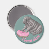 I Donut Share Hippo Magneet (Voorkant / Achterkant)