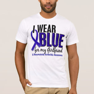 I Draag Blauw Vriendin 10 Reumatoïde artritis RA T-shirt