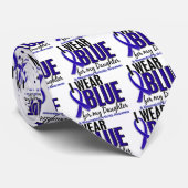 I Draag Blauwe Dochter Reumatoïde artritis RA Stropdas (Opgerold)