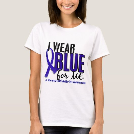I Draag Blauwte Reumatoïde artritis RA T-shirt (Voorkant)