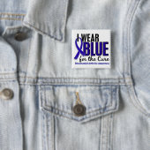 I Draag Blue Cure Rheumatoïde artritis RA Vierkante Button 5,1 Cm (In situ)