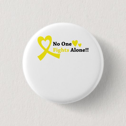I Draag Gold Childhood Cancer Awareness Support Ronde Button 3,2 Cm (Voorkant)