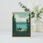 I d'Rather be Riding Briefkaart (Staand voorkant)