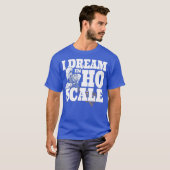 I Dream In HO Scale Model rain Railroad rack T-shirt (Voorkant volledig)