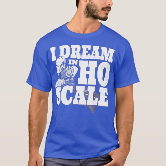 I Dream In HO Scale Model rain Railroad rack T-shirt (Voorkant)