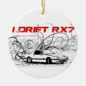 I Drift RX7 Keramisch Ornament (Voorkant)