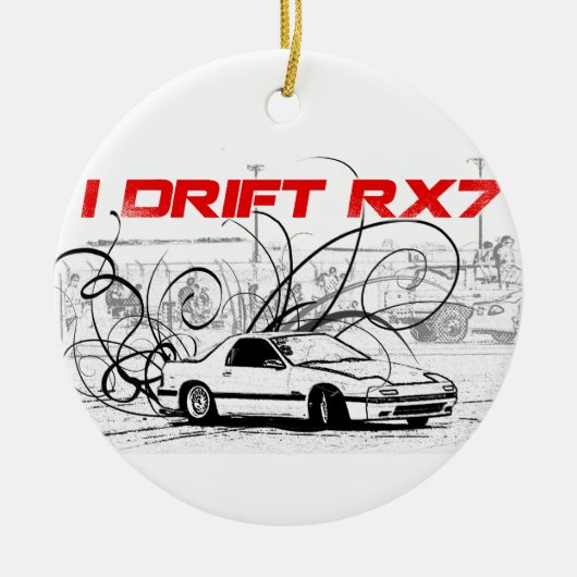 I Drift RX7 Keramisch Ornament (Voorkant)