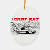 I Drift RX7 Keramisch Ornament (Voorkant)