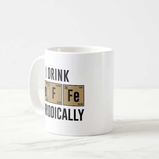 I Drink Coffee Periodically Koffiemok (Voorkant links)