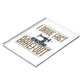 I Drive Fast and Barefoot  Sewing Machine Notitieboek (Linkerzijde)