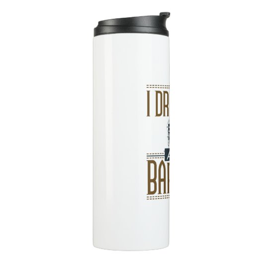 I Drive Fast and Barefoot Sewing Machine Thermosbeker (Gedraaid links)