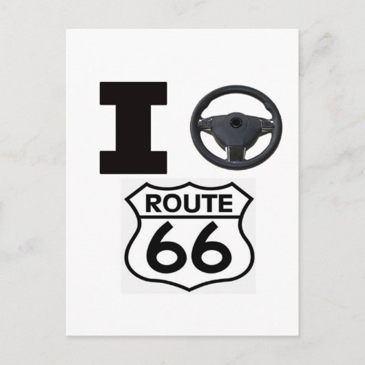 I Drive Route 66 Briefkaart (Voorkant)