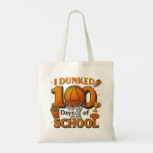 I Dunked 100 Days Of School Basketball Student Tote Bag (Achterkant)