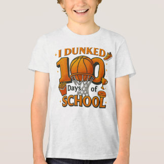 I Dunked 100 Days Of School Basketball Student Tri-Blend Shirt