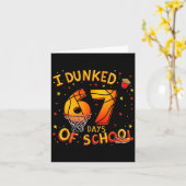 I Dunked 67 Days Of School Basketball Boys Kids  Kaart (Gele Bloem)