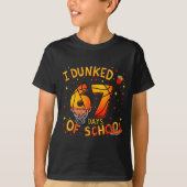 I Dunked 67 Days Of School Basketball Boys Kids  T-shirt (Voorkant)