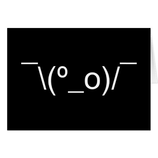 I Dunno LOL' NB\(º_o) / Emoticon Japans Kaomoji (Voorkant Horizontaal)