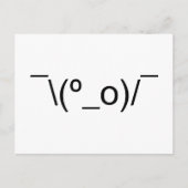 I Dunno LOL' NB\(º_o) / Emoticon Japans Kaomoji Briefkaart (Voorkant)