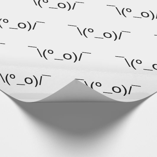 I Dunno LOL' NB\(º_o) / Emoticon Japans Kaomoji Cadeaupapier (Hoek)