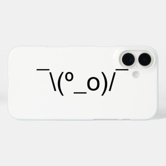 I Dunno LOL' NB\(º_o) / Emoticon Japans Kaomoji Case-Mate iPhone Case (Achterkant (horizontaal))