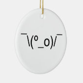 I Dunno LOL' NB\(º_o) / Emoticon Japans Kaomoji Keramisch Ornament (Rechts)