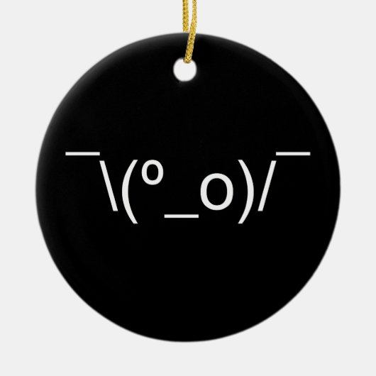 I Dunno LOL' NB\(º_o) / Emoticon Japans Kaomoji Keramisch Ornament (Voorkant)