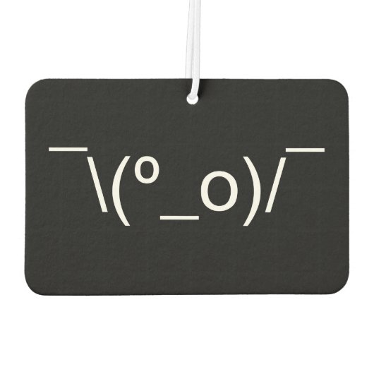 I Dunno LOL' NB\(º_o) / Emoticon Japans Kaomoji Luchtverfrisser (Achterkant)