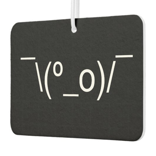 I Dunno LOL' NB\(º_o) / Emoticon Japans Kaomoji Luchtverfrisser (Links)