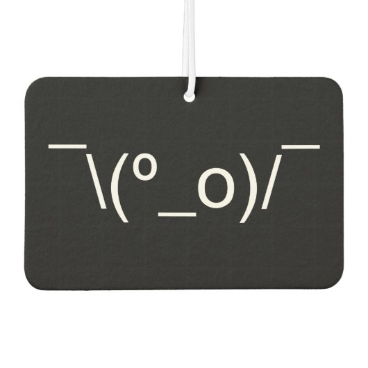 I Dunno LOL' NB\(º_o) / Emoticon Japans Kaomoji Luchtverfrisser (Voorkant)