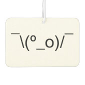 I Dunno LOL' NB\(º_o) / Emoticon Japans Kaomoji Luchtverfrisser (Achterkant)