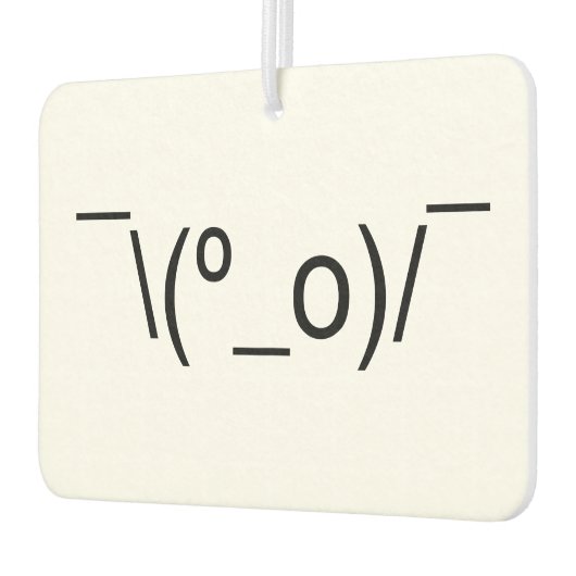 I Dunno LOL' NB\(º_o) / Emoticon Japans Kaomoji Luchtverfrisser (Links)