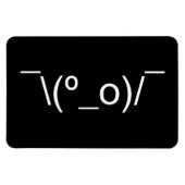 I Dunno LOL' NB\(º_o) / Emoticon Japans Kaomoji Magneet (Horizontaal)