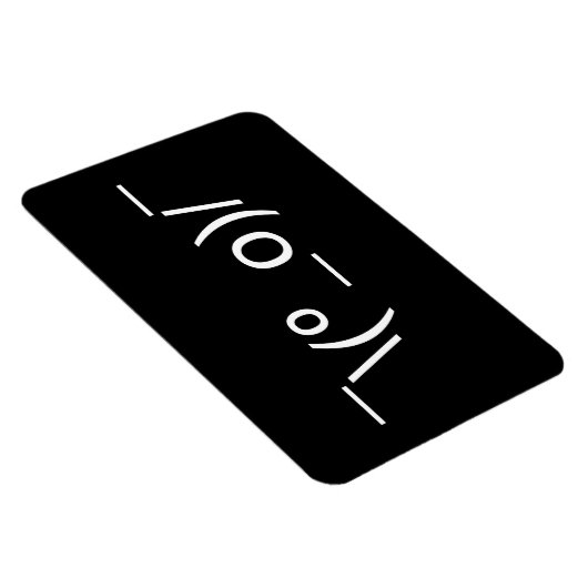 I Dunno LOL' NB\(º_o) / Emoticon Japans Kaomoji Magneet (Rechterzijde)