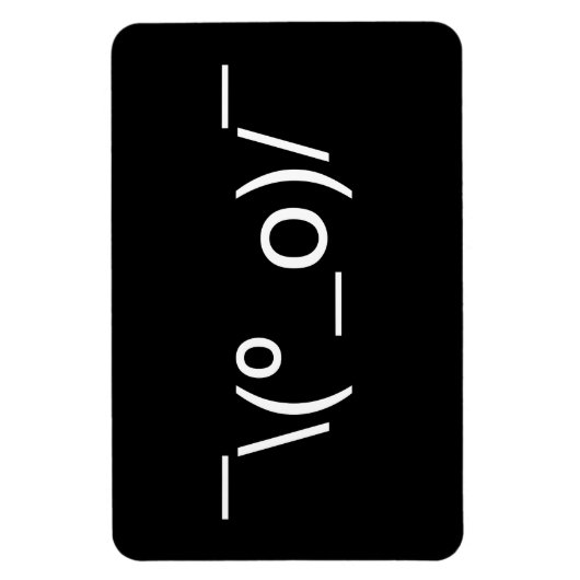 I Dunno LOL' NB\(º_o) / Emoticon Japans Kaomoji Magneet (Verticaal)