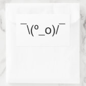 I Dunno LOL' NB\(º_o) / Emoticon Japans Kaomoji Rechthoekige Sticker (Tas)