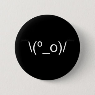 I Dunno LOL' NB\(º_o) / Emoticon Japans Kaomoji Ronde Button 5,7 Cm
