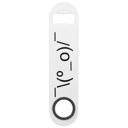 I Dunno LOL' NB\(º_o) / Emoticon Japans Kaomoji Speed Flessenopener (Achterkant)