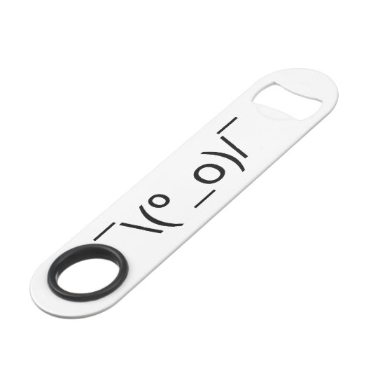 I Dunno LOL' NB\(º_o) / Emoticon Japans Kaomoji Speed Flessenopener (Achterkant Gekanteld)