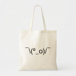 I Dunno LOL' NB\(º_o) / Emoticon Japans Kaomoji Tote Bag