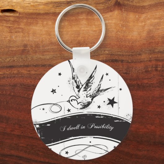 "I Dwell in Mossibility" Sleutelhanger (Voorkant)