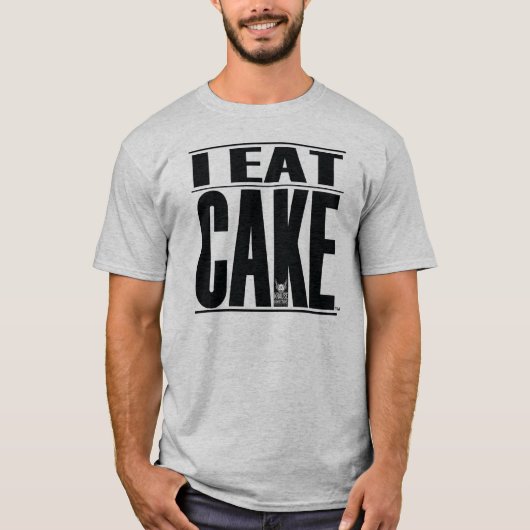 I EAT CAKE T-Shirt grijs uit Krause Confecties (Voorkant)
