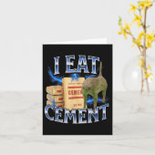 I Eat Cement Cursed Cat Funny Oddly Specific Meme Kaart (Gele Bloem)